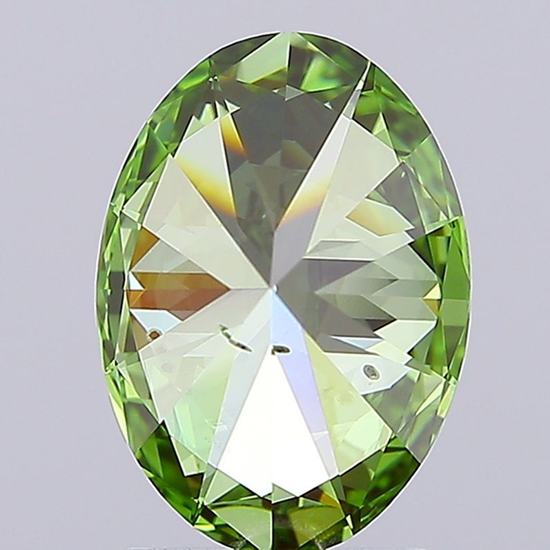 2.24 CT Fancy Vivid Green OVAL