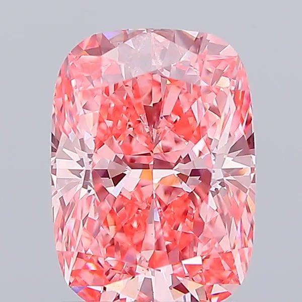 1.65 CT Fancy Vivid Pink CUSHION MODIFIED