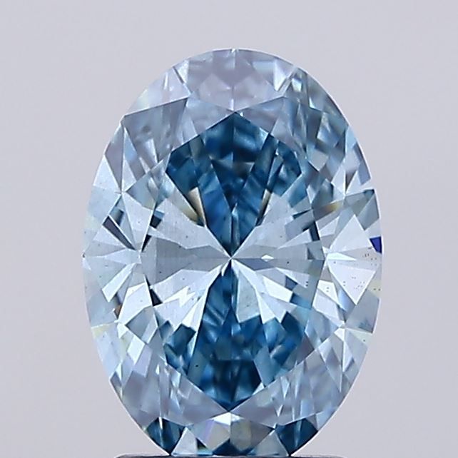 2.0 CT Fancy Vivid Blue OVAL