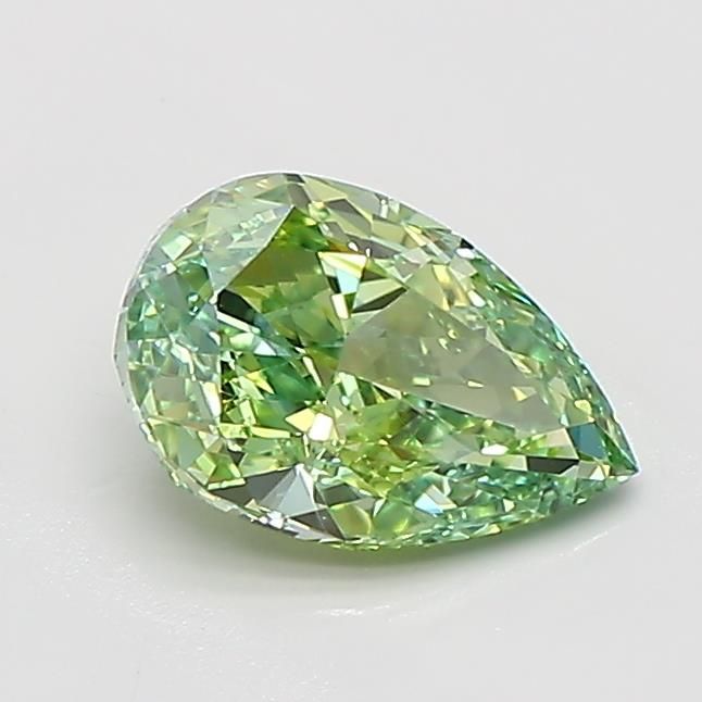 0.86 CT Fancy Vivid Yellowish Green PEAR