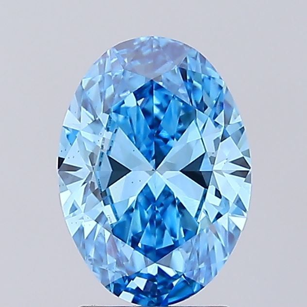 2.03 CT Fancy Vivid Blue OVAL