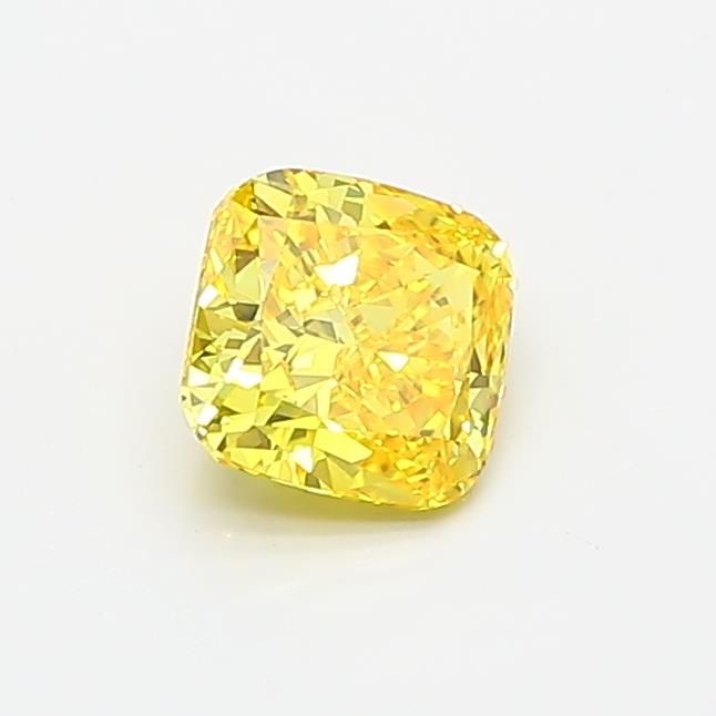 0.62 CT Fancy Vivid Yellow CUSHION MODIFIED