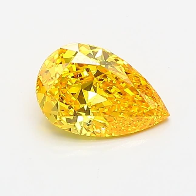 0.74 CT Fancy Vivid Yellow PEAR