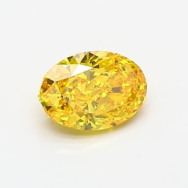 0.68 CT Fancy Vivid Yellow OVAL
