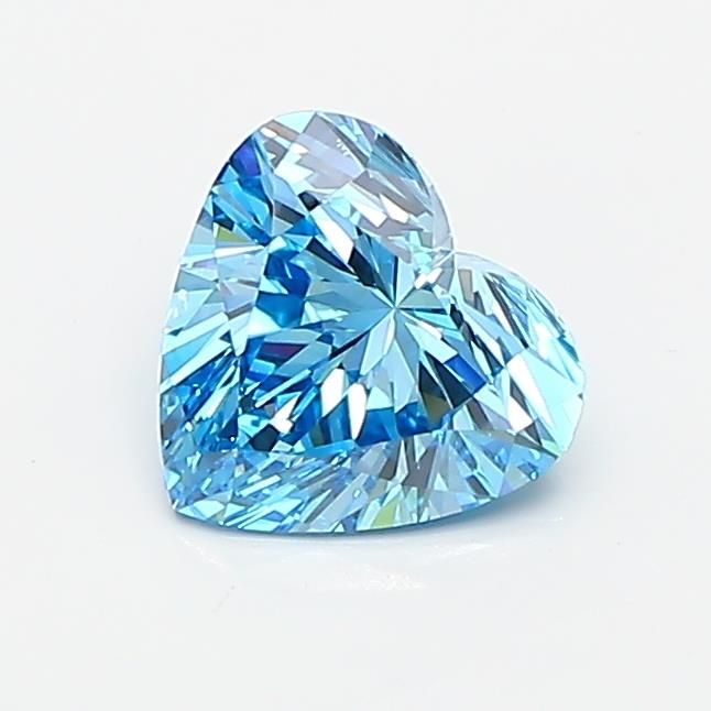 0.93 CT Fancy Vivid Blue HEART