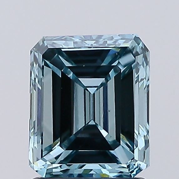 1.55 CT Fancy Vivid Green Blue EMERALD