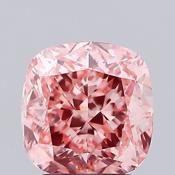 1.54 CT Fancy Vivid Pink CUSHION MODIFIED