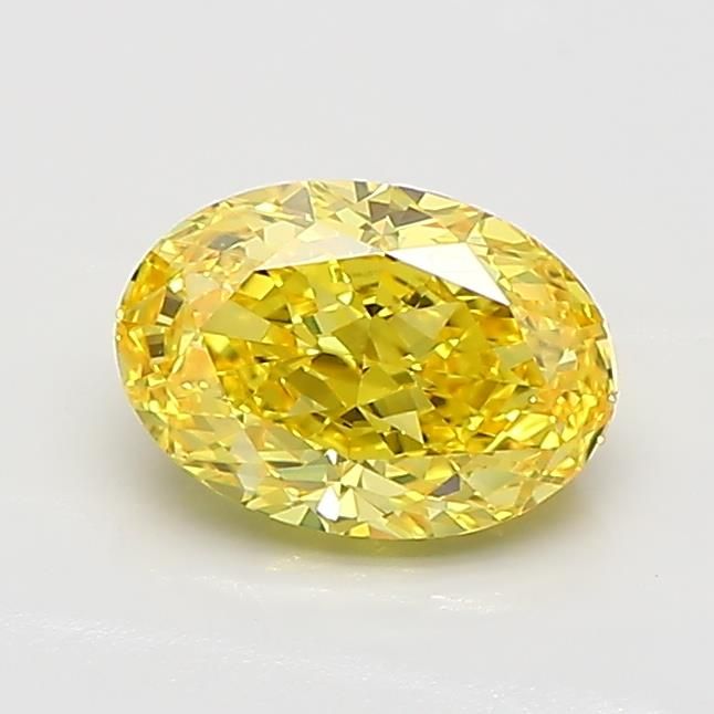 0.91 CT Fancy Vivid Yellow OVAL
