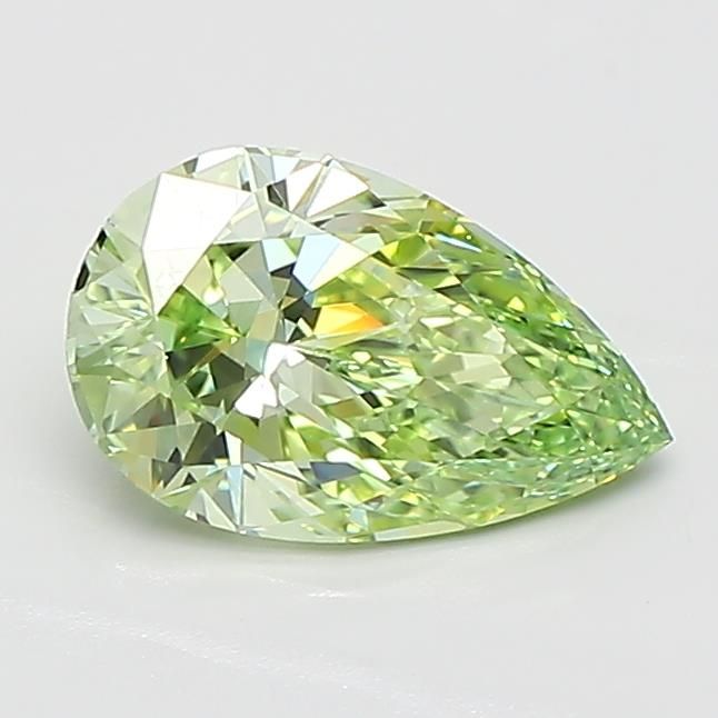 0.97 CT Fancy Vivid Green PEAR
