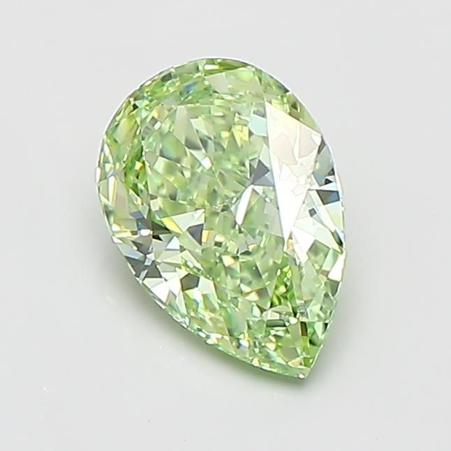 0.91 CT Fancy Vivid Green PEAR