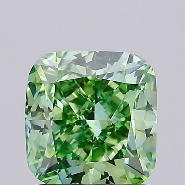 1.16 CT Fancy Vivid Green CUSHION MODIFIED
