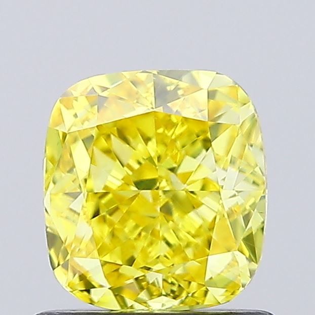 0.9 CT Fancy Vivid Yellow CUSHION MODIFIED