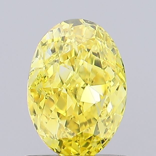 0.93 CT Fancy Vivid Yellow OVAL