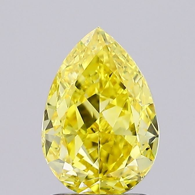 0.99 CT Fancy Vivid Yellow PEAR