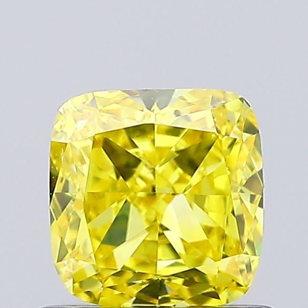 0.8 CT Fancy Vivid Yellow CUSHION MODIFIED