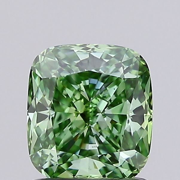 1.11 CT Fancy Vivid Green CUSHION MODIFIED