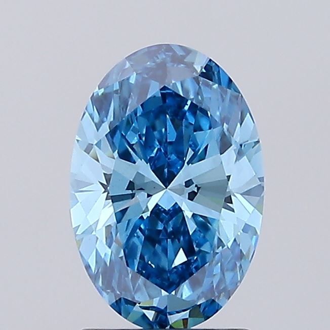1.51 CT Fancy Vivid Blue OVAL