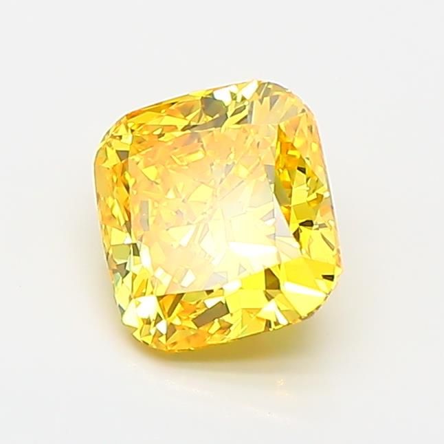 0.93 CT Fancy Vivid Yellow CUSHION MODIFIED