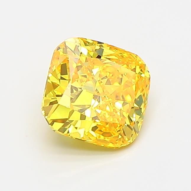 0.79 CT Fancy Vivid Yellow CUSHION MODIFIED
