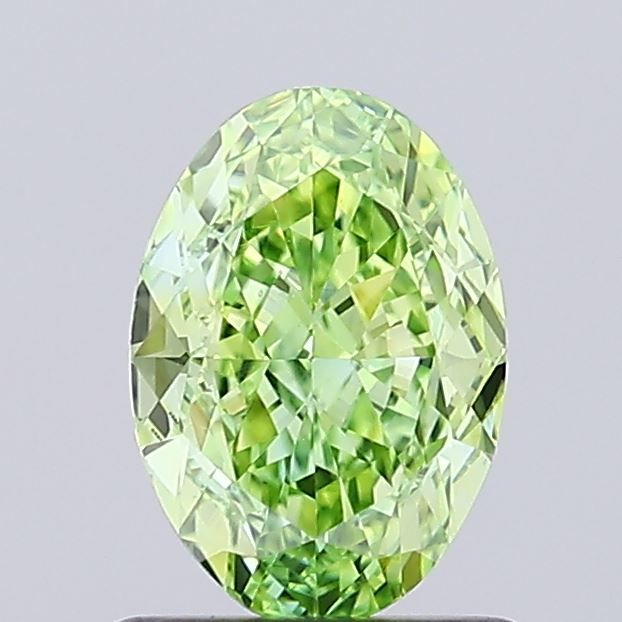 1.08 CT Fancy Vivid Green OVAL