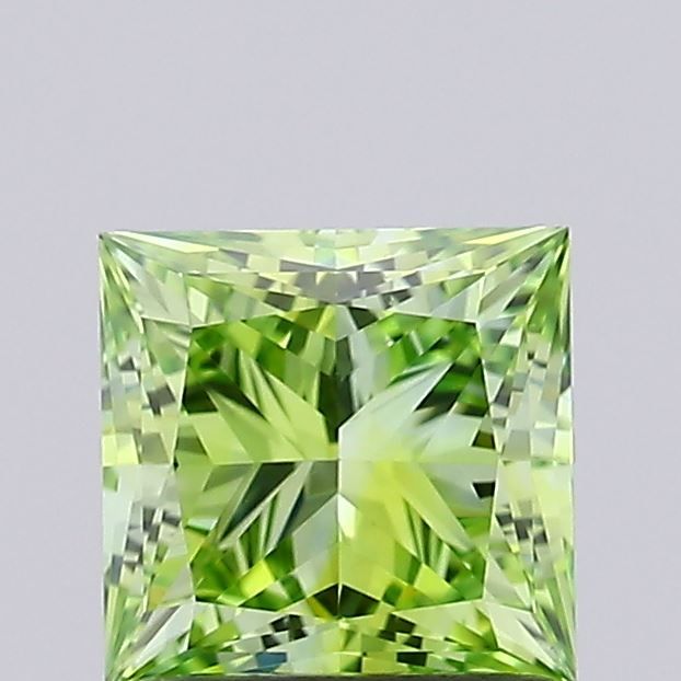 1.0 CT Fancy Vivid Green PRINCESS
