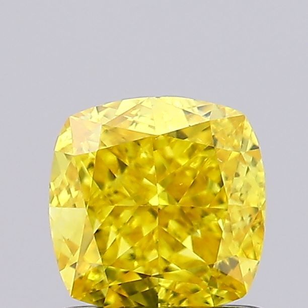 1.0 CT Fancy Vivid Yellow CUSHION MODIFIED