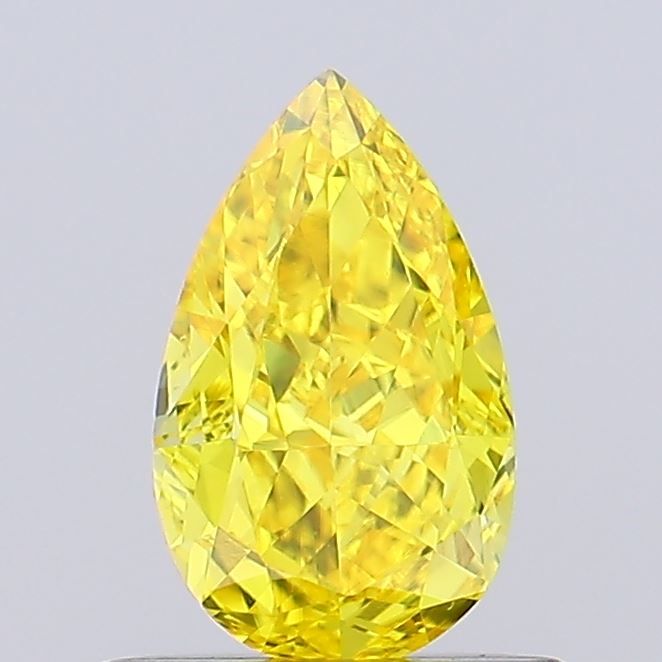 0.69 CT Fancy Vivid Yellow PEAR