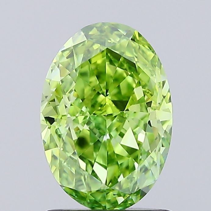 1.21 CT Fancy Vivid Green OVAL
