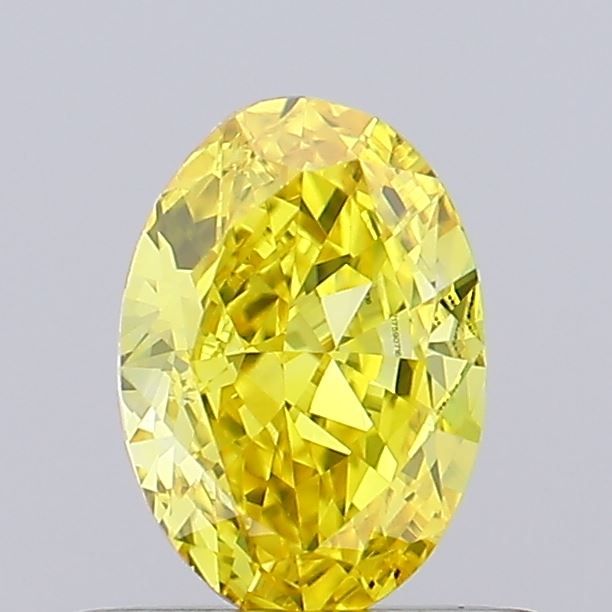 0.59 CT Fancy Vivid Yellow OVAL