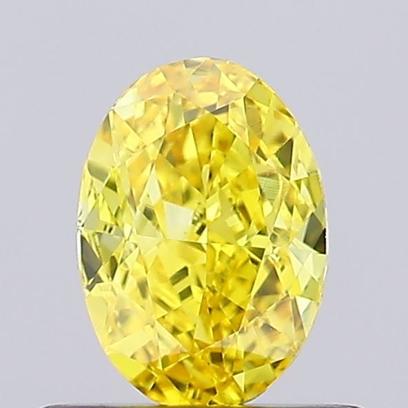 0.58 CT Fancy Vivid Yellow OVAL