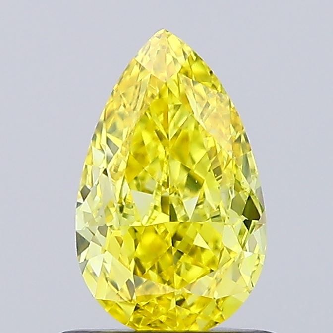 0.79 CT Fancy Vivid Yellow PEAR
