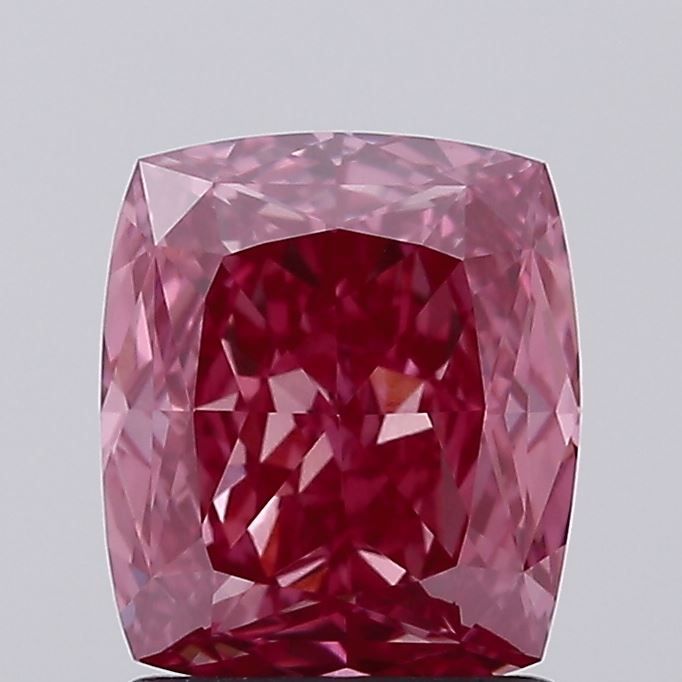 1.59 CT Fancy Vivid Pink CUSHION MODIFIED