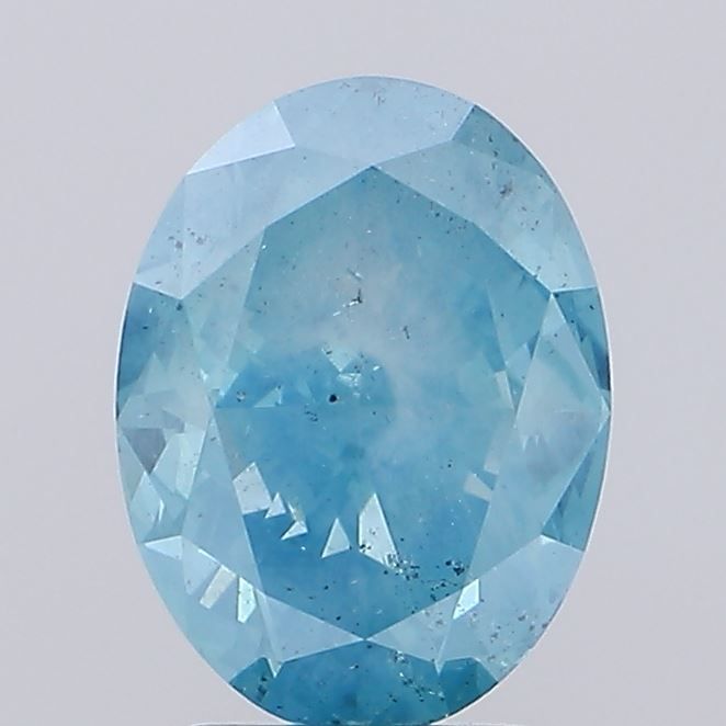 Diament 3.04 ct Fancy Deep Blue/I2
