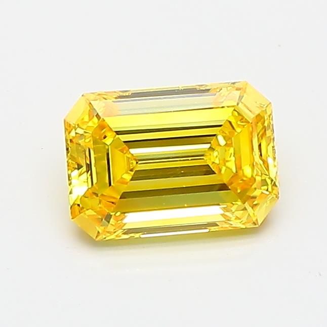 0.73 CT Fancy Vivid Yellow EMERALD