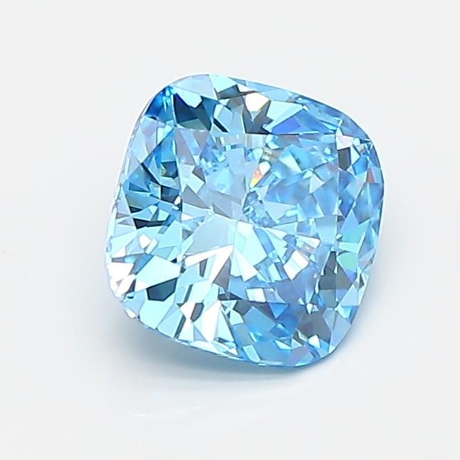0.9 CT Fancy Vivid Blue CUSHION MODIFIED