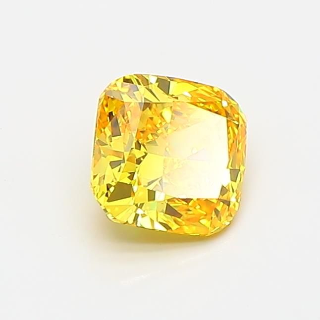 0.58 CT Fancy Vivid Yellow CUSHION MODIFIED