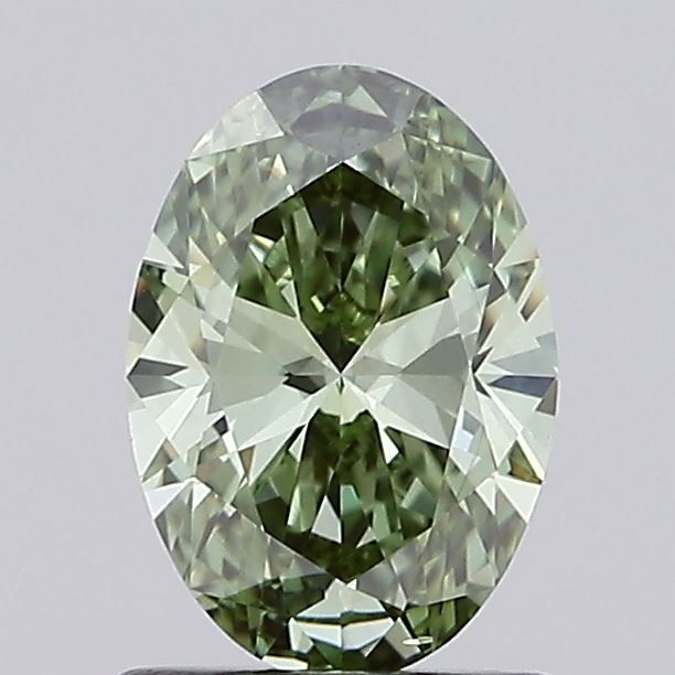 1.05 CT Fancy Vivid Green OVAL