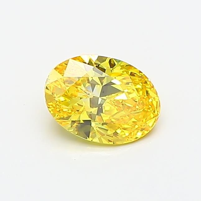 0.66 CT Fancy Vivid Yellow OVAL