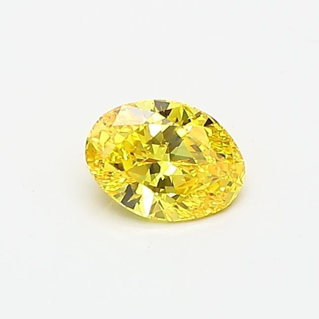 0.37 CT Fancy Vivid Yellow OVAL