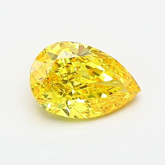 0.74 CT Fancy Vivid Yellow PEAR