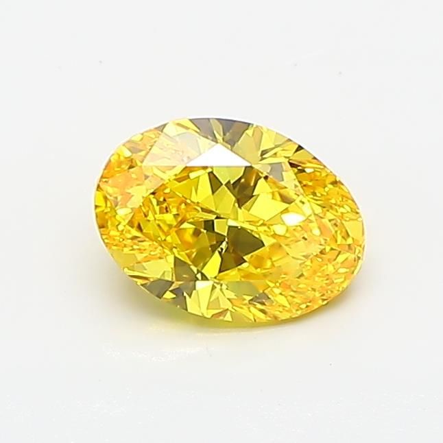 0.73 CT Fancy Vivid Yellow OVAL