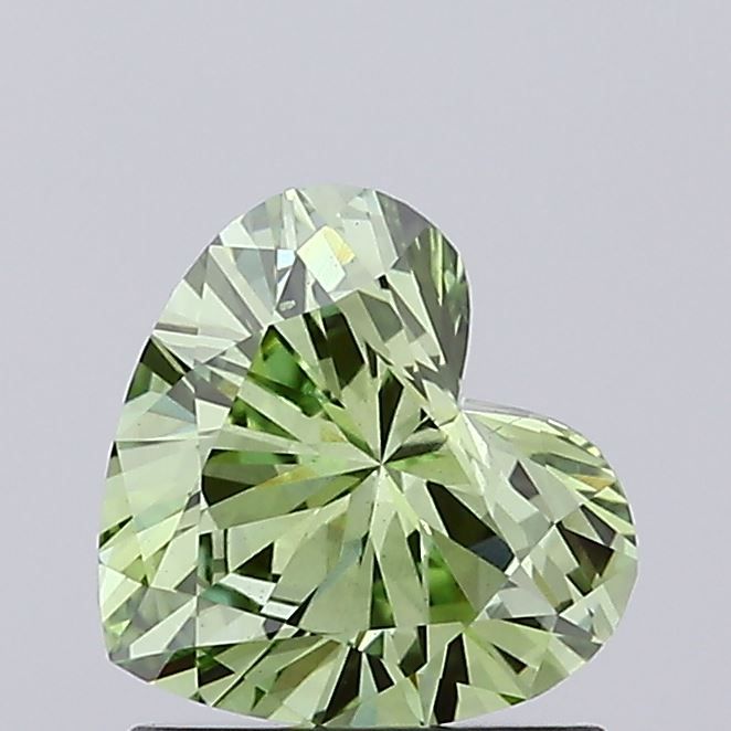 1.0 CT Fancy Vivid Green HEART