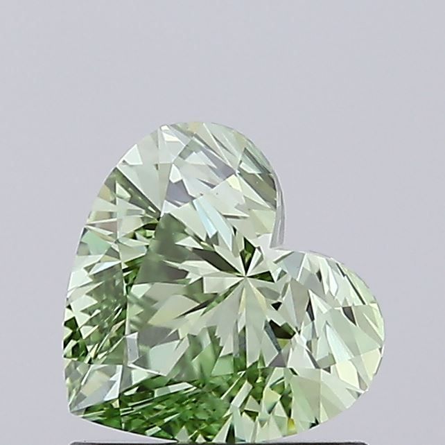 1.01 CT Fancy Vivid Green HEART