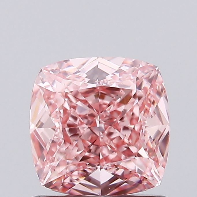 0.9 CT Fancy Vivid Pink CUSHION MODIFIED