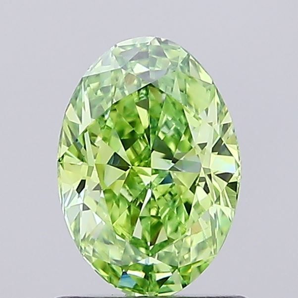 0.99 CT Fancy Vivid Green OVAL