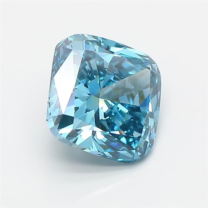 2.01 CT Fancy Vivid Blue CUSHION MODIFIED