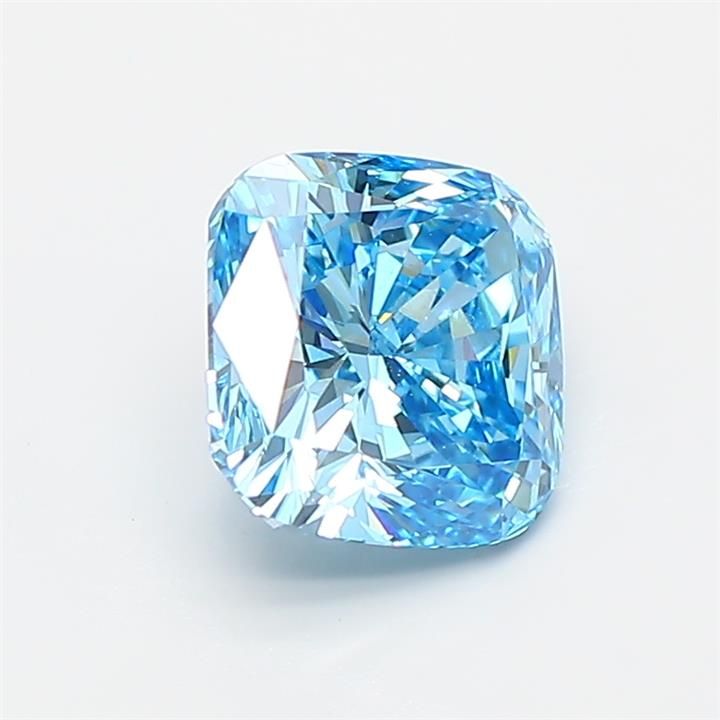1.35 CT Fancy Vivid Blue CUSHION MODIFIED