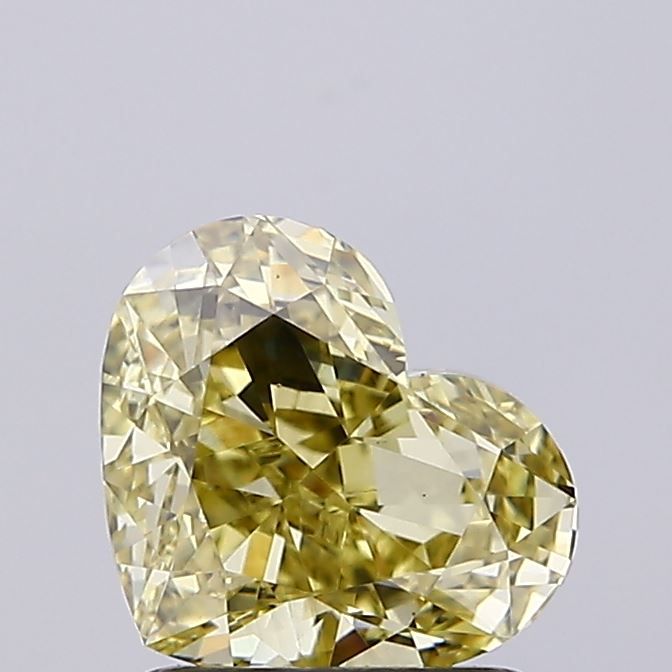 1.54 CT Fancy Yellow HEART