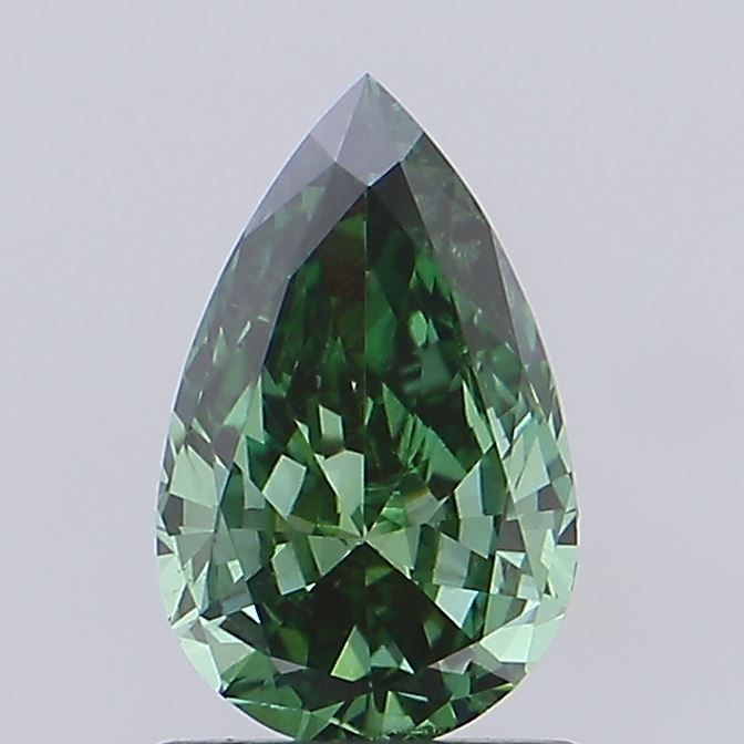 0.94 CT Fancy Vivid Green PEAR