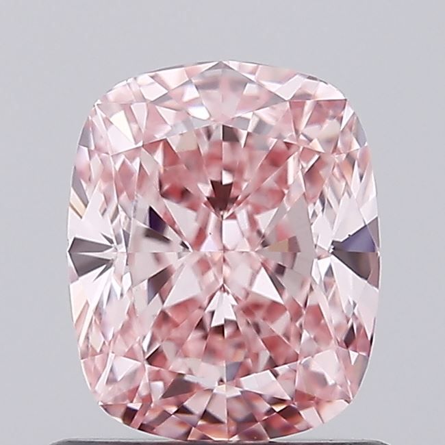 1.02 CT Fancy Vivid Pink CUSHION BRILLIANT